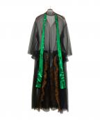 H&M×TOGA PULLAエイチアンドエム×トーガ プルラ）の古着「スパンコールチュールドレス」｜ブラック