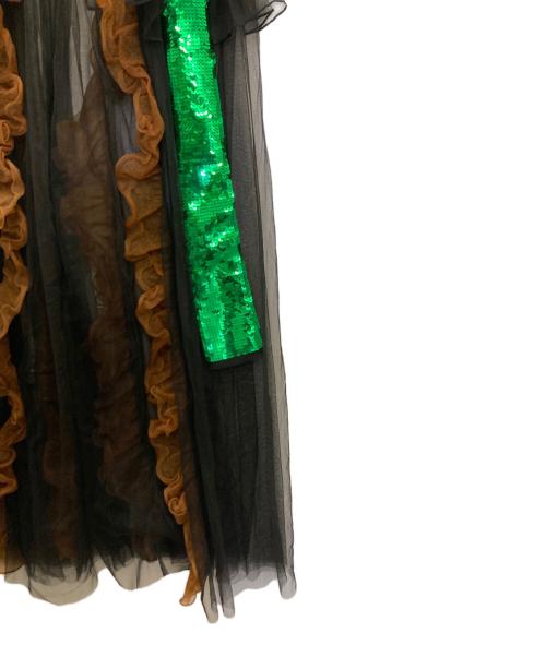 H&M（エイチアンドエム）H&M (エイチアンドエム) TOGA PULLA (トーガ プルラ) スパンコールチュールドレス ブラック サイズ:Sの古着・服飾アイテム