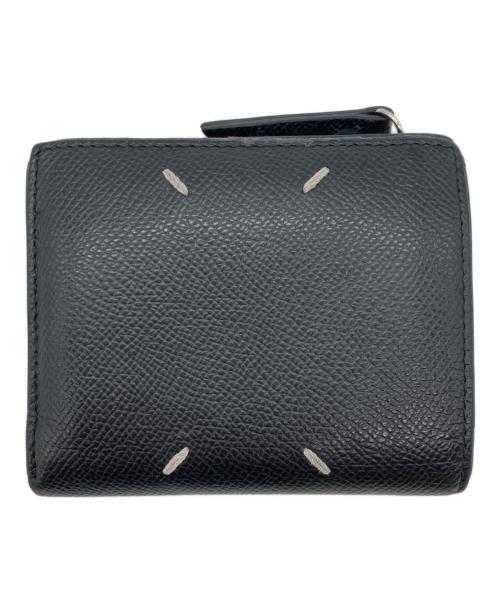 Maison Margiela（メゾンマルジェラ）Maison Margiela (メゾンマルジェラ) 4ステッチ グレインレザー 二つ折り 財布 ブラックの古着・服飾アイテム