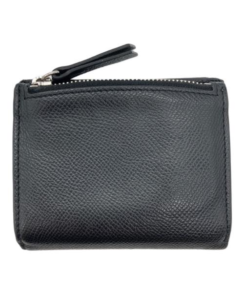 Maison Margiela（メゾンマルジェラ）Maison Margiela (メゾンマルジェラ) 4ステッチ グレインレザー 二つ折り 財布 ブラックの古着・服飾アイテム