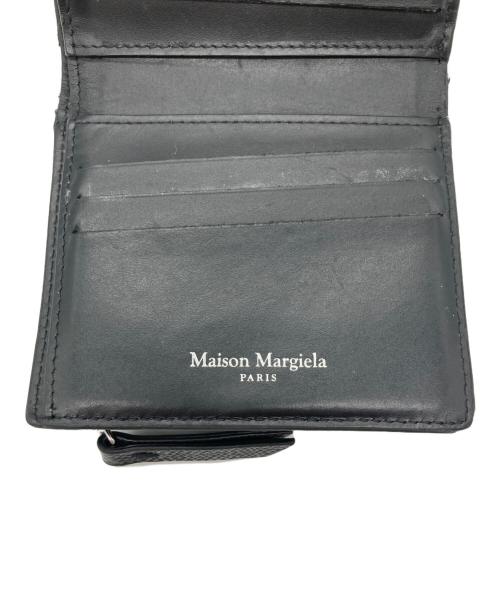 Maison Margiela（メゾンマルジェラ）Maison Margiela (メゾンマルジェラ) 4ステッチ グレインレザー 二つ折り 財布 ブラックの古着・服飾アイテム