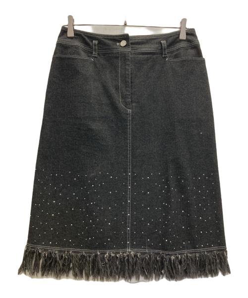 valenza po sports（バレンザ ポー スポーツ）valenza po sports (バレンザ ポー スポーツ) フリンジデニムスカート インディゴ サイズ:40の古着・服飾アイテム