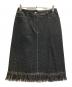 valenza po sports（バレンザ ポー スポーツ）の古着「フリンジデニムスカート」｜インディゴ
