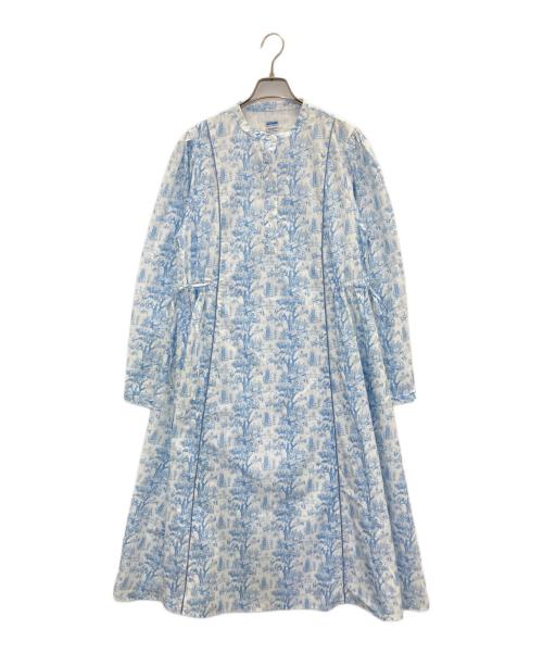 MOOMIN（ムーミン）MOOMIN (ムーミン) kippis パイピングワンピース スカイブルー サイズ:FREEの古着・服飾アイテム