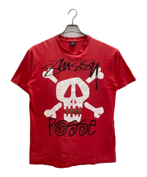 stussy（ステューシー）stussy (ステューシー) ビッグスカルTee レッド サイズ:Ⅼの古着・服飾アイテム