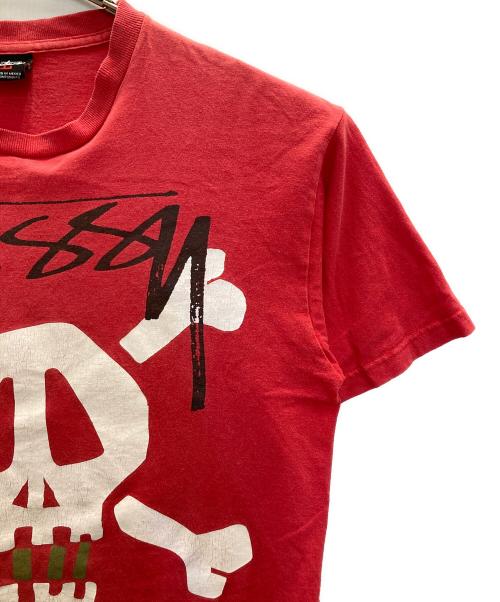 stussy（ステューシー）stussy (ステューシー) ビッグスカルTee レッド サイズ:Ⅼの古着・服飾アイテム