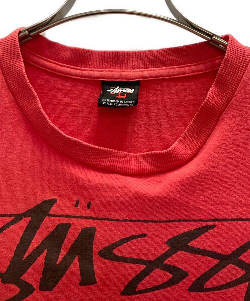 stussy（ステューシー）stussy (ステューシー) ビッグスカルTee レッド サイズ:Ⅼの古着・服飾アイテム