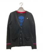 LOVELESSラブレス）の古着「スカルバックカーディガン」｜ブラック