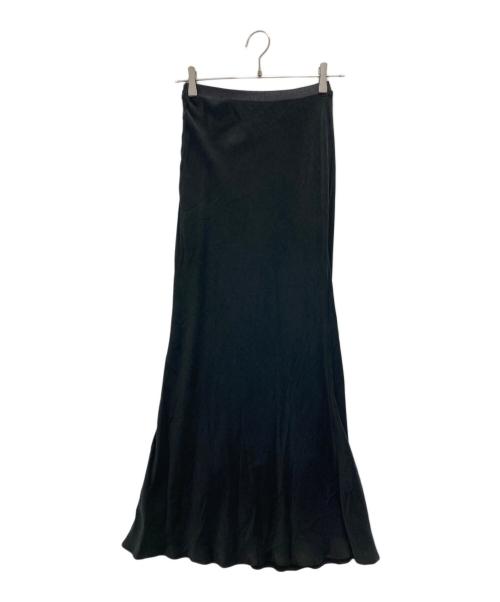 anuans（アニュアンス）anuans (アニュアンス) キュプラサテンナロースカート ブラック サイズ:Sの古着・服飾アイテム
