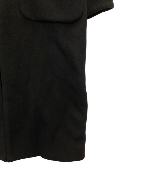 CLANE（クラネ）CLANE (クラネ) RIB COLLAR WOOL LONG COAT ブラックの古着・服飾アイテム