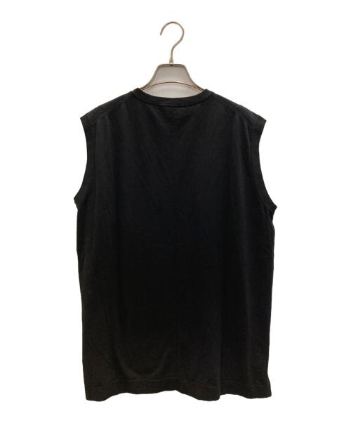23区（ニジュウサンク）23区 (ニジュウサンク) スビンハイツイストコットン ノースリーブ ニット ブラック サイズ:38 未使用品の古着・服飾アイテム