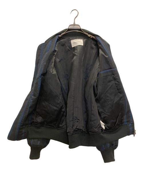 MIDIUMISOLID（ミディウミソリッド）MIDIUMISOLID (ミディウミソリッド) ブルゾン ブルー×ブラック サイズ:48の古着・服飾アイテム