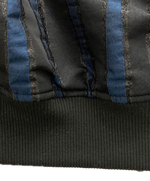 MIDIUMISOLID（ミディウミソリッド）MIDIUMISOLID (ミディウミソリッド) ブルゾン ブルー×ブラック サイズ:48の古着・服飾アイテム