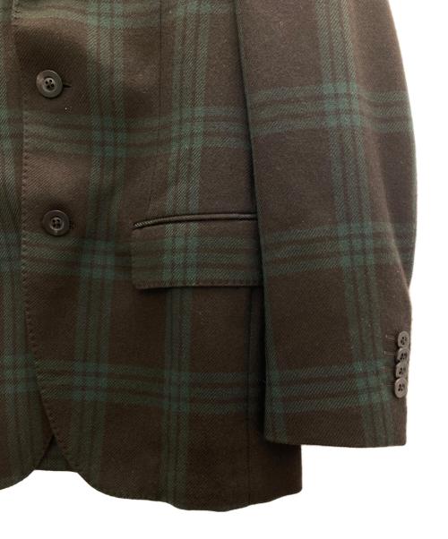 THE GIGI（ザ・ジジ）THE GIGI (ザ・ジジ) DEGAS2 ブラックウォッチ ピークドラベルジャケット グリーン サイズ:42の古着・服飾アイテム