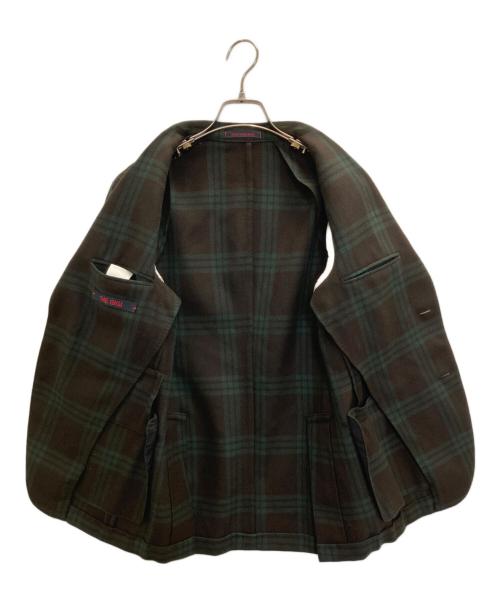 THE GIGI（ザ・ジジ）THE GIGI (ザ・ジジ) DEGAS2 ブラックウォッチ ピークドラベルジャケット グリーン サイズ:42の古着・服飾アイテム
