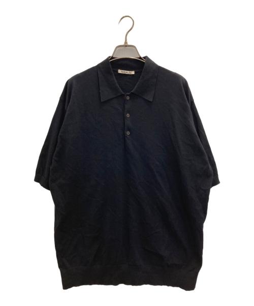 AURALEE（オーラリー）AURALEE (オーラリー) Super High Gauze Cotton Knit POLO ネイビー サイズ:3の古着・服飾アイテム