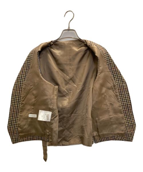 CARUSO（カルーゾ）CARUSO (カルーゾ) ツイード チェック ラペルド ベスト ベージュ サイズ:44の古着・服飾アイテム