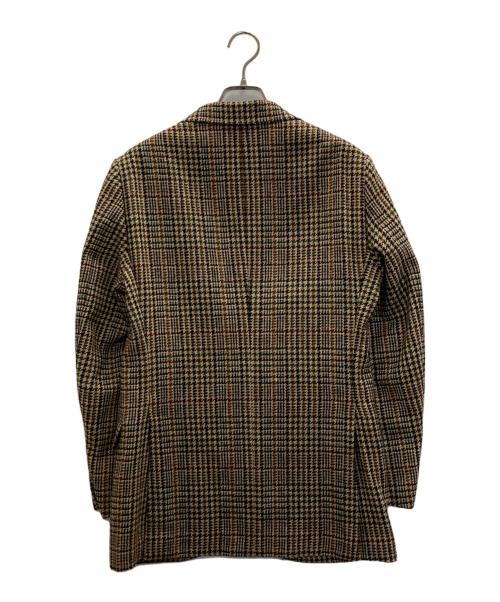 CARUSO（カルーゾ）CARUSO (カルーゾ) aidaモデル ワイドラペル ツイードチェック ジャケット ベージュ サイズ:SIZE 44の古着・服飾アイテム