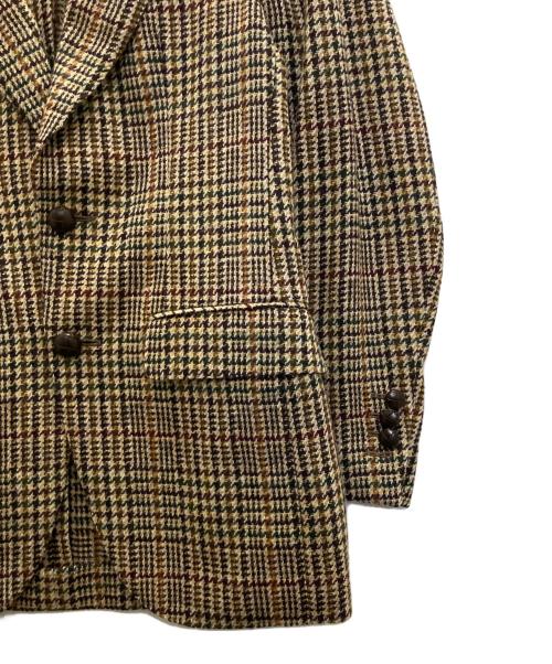 CARUSO（カルーゾ）CARUSO (カルーゾ) aidaモデル ワイドラペル ツイードチェック ジャケット ベージュ サイズ:SIZE 44の古着・服飾アイテム