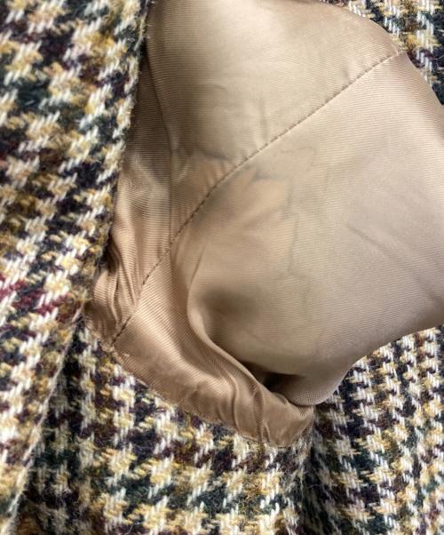 CARUSO（カルーゾ）CARUSO (カルーゾ) aidaモデル ワイドラペル ツイードチェック ジャケット ベージュ サイズ:SIZE 44の古着・服飾アイテム