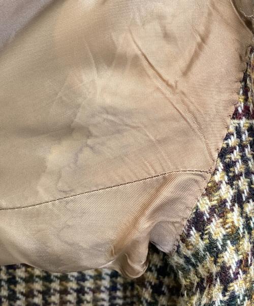 CARUSO（カルーゾ）CARUSO (カルーゾ) aidaモデル ワイドラペル ツイードチェック ジャケット ベージュ サイズ:SIZE 44の古着・服飾アイテム