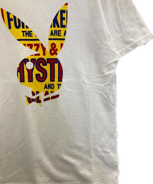 Hysteric Glamour（ヒステリックグラマー）Hysteric Glamour (ヒステリックグラマー) PLAY BOY (プレイボーイ) HYS RABBIT HEAD プリント Tシャツ ホワイト サイズ:Sの古着・服飾アイテム