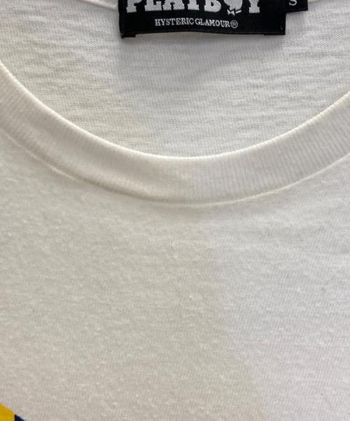Hysteric Glamour（ヒステリックグラマー）Hysteric Glamour (ヒステリックグラマー) PLAY BOY (プレイボーイ) HYS RABBIT HEAD プリント Tシャツ ホワイト サイズ:Sの古着・服飾アイテム