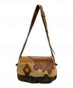 HUNTING WORLDハンティングワールド）の古着「ハラコキャリーオ-ルショルダーバッグ」｜オリーブ