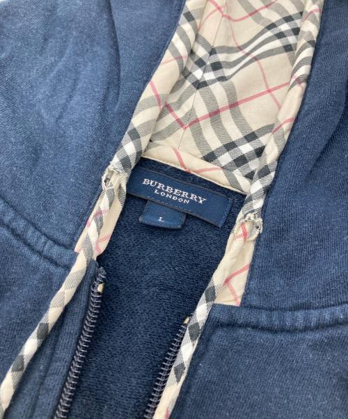 BURBERRY LONDON（バーバリーロンドン）BURBERRY LONDON (バーバリーロンドン) ダブルジップパーカー ネイビー サイズ:Ⅼの古着・服飾アイテム