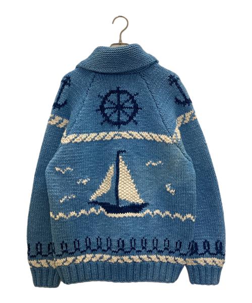 RRL（ダブルアールエル）RRL (ダブルアールエル) コットンリネンカウチンセーター ブルー サイズ:XXLの古着・服飾アイテム