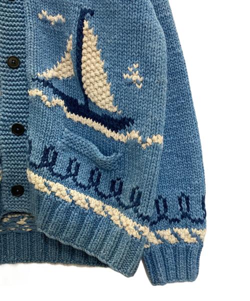 RRL（ダブルアールエル）RRL (ダブルアールエル) コットンリネンカウチンセーター ブルー サイズ:XXLの古着・服飾アイテム