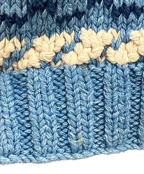 RRL（ダブルアールエル）RRL (ダブルアールエル) コットンリネンカウチンセーター ブルー サイズ:XXLの古着・服飾アイテム