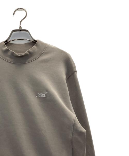 KITH（キス）KITH (キス) ロゴ刺繍ハイネックスウェット ベージュ サイズ:Sの古着・服飾アイテム