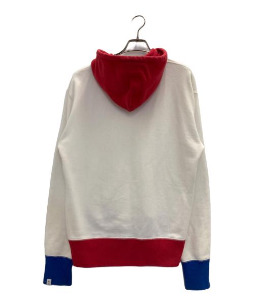 LOOPWHEELER（ループウィラー）LOOPWHEELER (ループウィラー) BEAMS PLUS (ビームスプラス) W ZIP TRICOT COLOR PARKA ホワイト サイズ:Lの古着・服飾アイテム