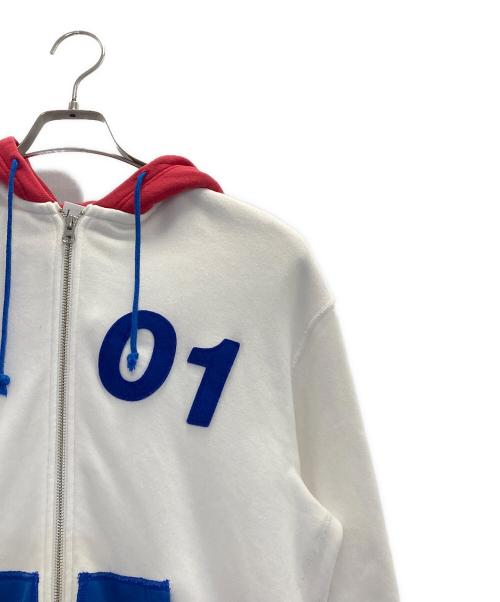 LOOPWHEELER（ループウィラー）LOOPWHEELER (ループウィラー) BEAMS PLUS (ビームスプラス) W ZIP TRICOT COLOR PARKA ホワイト サイズ:Lの古着・服飾アイテム