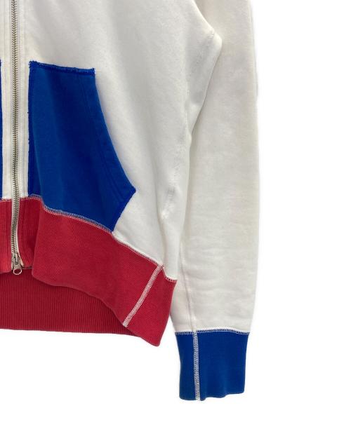 LOOPWHEELER（ループウィラー）LOOPWHEELER (ループウィラー) BEAMS PLUS (ビームスプラス) W ZIP TRICOT COLOR PARKA ホワイト サイズ:Lの古着・服飾アイテム