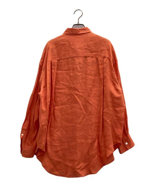 23区 MY STANDARD（ニジュウサンク）23区 MY STANDARD (ニジュウサンク) LIBECO ビッグシルエット ポケット シャツ オレンジ サイズ:38の古着・服飾アイテム