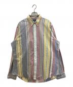 RALPH LAURENラルフローレン）の古着「ボタンダウンストライプシャツ」｜イエロー