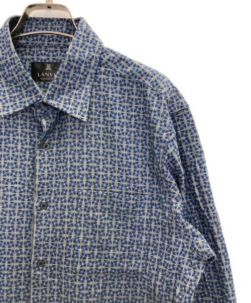 LANVIN COLLECTION（ランバンコレクション）LANVIN COLLECTION (ランバンコレクション) コットンネルシャツ ブルー サイズ:50の古着・服飾アイテム