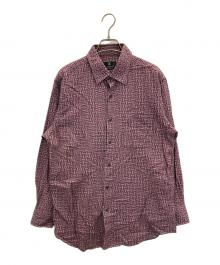 LANVIN COLLECTION（ランバンコレクション）の古着「コットンネルシャツ」｜レッド