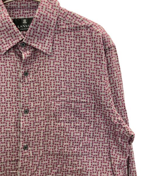 LANVIN COLLECTION（ランバンコレクション）LANVIN COLLECTION (ランバンコレクション) コットンネルシャツ レッド サイズ:50の古着・服飾アイテム