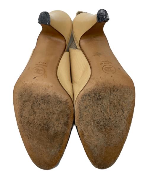 CHANEL（シャネル）CHANEL (シャネル) バイカラーパンプス ベージュ×ブラック サイズ:6の古着・服飾アイテム