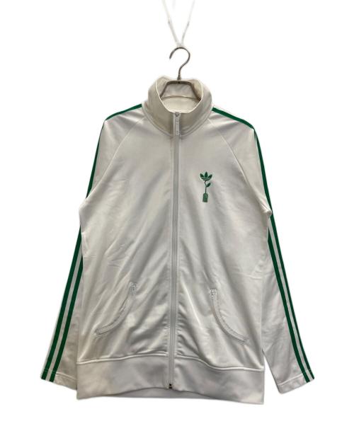 adidas Originals（アディダスオリジナル）adidas Originals (アディダスオリジナル) トラックジャケット ホワイト×グリーン サイズ:Lの古着・服飾アイテム