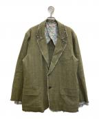 NICENESSナイスネス）の古着「PAMツイステッドシルク ジャケット」｜グリーン