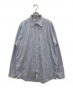 HERMESエルメス）の古着「セリエボタンストライプシャツ」｜ブルー