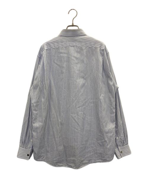 HERMES（エルメス）HERMES (エルメス) セリエボタンストライプシャツ ブルー サイズ:42の古着・服飾アイテム