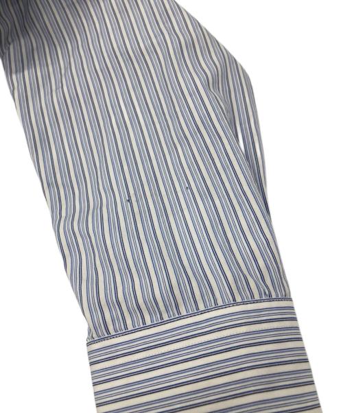 HERMES（エルメス）HERMES (エルメス) セリエボタンストライプシャツ ブルー サイズ:42の古着・服飾アイテム