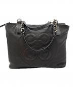 COACHコーチ）の古着「コレットレザーオプアート トートバッグ」｜ブラウン