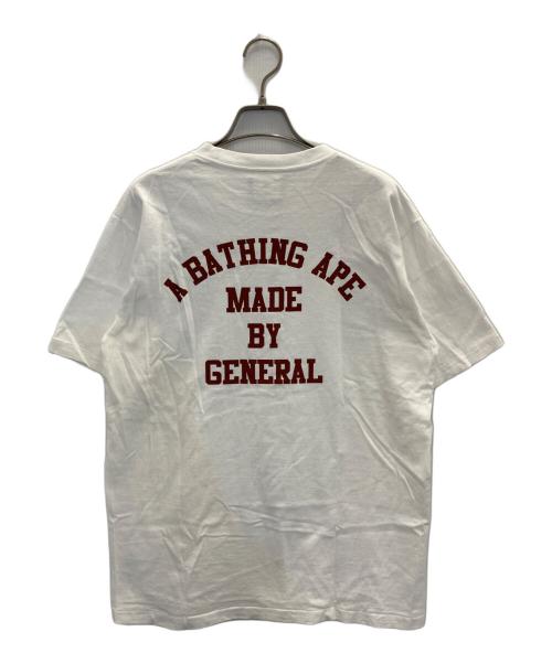 BAPE BY A BATHING APE（ベイプバイアベイシングエイプ）BAPE BY A BATHING APE (ベイプバイアベイシングエイプ) レターレッド T シャツ ホワイト サイズ:Ⅿの古着・服飾アイテム