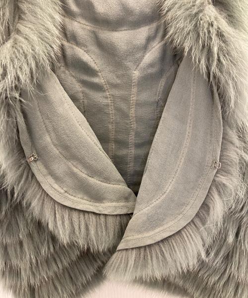 SAGA FURS（サガファーズ）SAGA FURS (サガファーズ) ブルーフォックスシルクファーベスト グリーン サイズ:Ⅿの古着・服飾アイテム